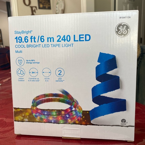 GE StayBright 240 Count Cool Bright LED Tape Light Multi Color - Picture 1 of 7